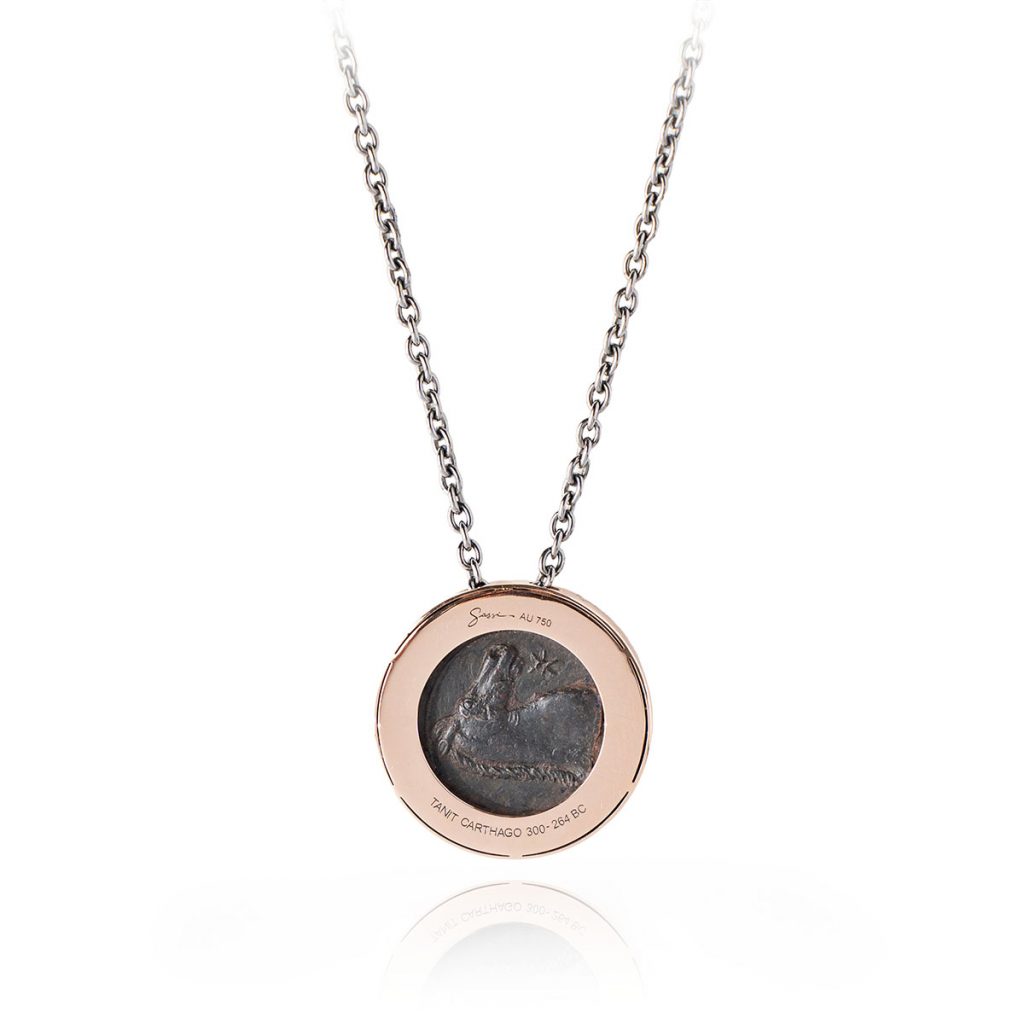Tanit pendant with an 19.8 mm bronze coin 02