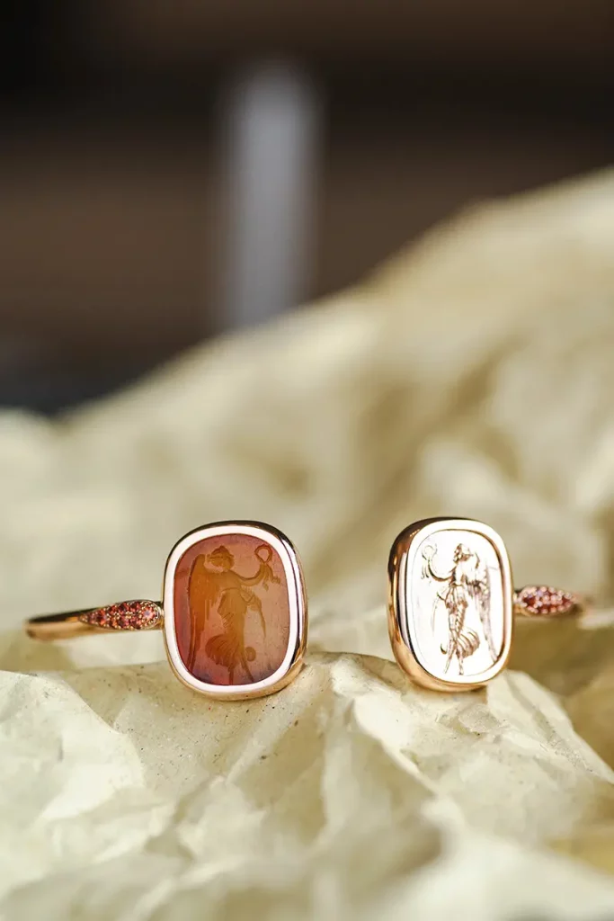 Tanit Nikè Intaglio Cuff Bracelet beauty shot 05